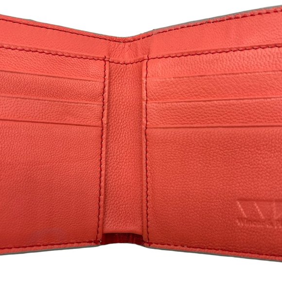 Wincer & Plant Bi-color High Quality Bifold Men's Wallet 6 CC Grey Orange - Picture 7 of 11